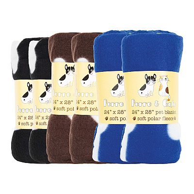 Pet Blankets Bones 24x28, Pack Of 6 (PNP-PB-24X28-BONE)