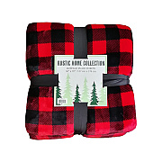 Buffalo Plaid Throw Blanket - Red & Black 50x70, Case Of 12 (THROW-BUFPL-50X70-CS)