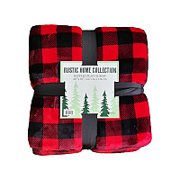 Buffalo Plaid Throw Blanket - Red & Black 50x70, Case Of 12 (THROW-BUFPL-50X70-CS)