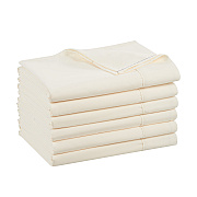 Host & Home Microfiber Flat Sheets - Full - Ivory W/ Red Hem, Pack Of 6 (P-MFS-81108-IV)