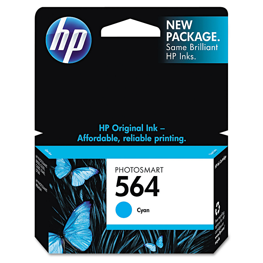 HP 564, (HEWCB318WN) Cyan Original Ink Cartridge