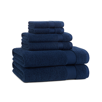Host & Home 6pc Bath Towel Set Navy, Case Of 6 Sets (BSET-HH-NVY-CS)