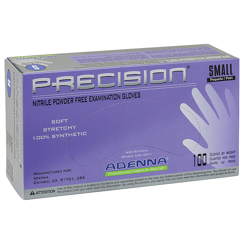 Precision Nitrile Powder Free 4 Mil Exam Gloves Blue Sm, Case Of 1000 (PCS772)