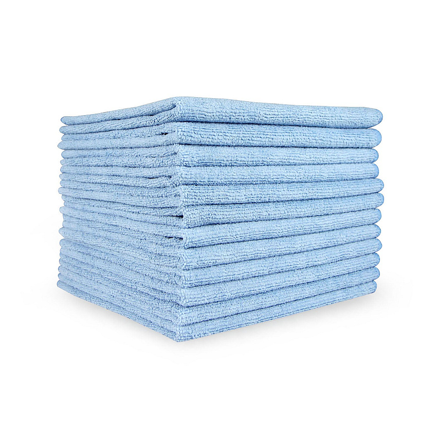 Smart Choice Microfiber Cloths 14x14 38gm Blue, Pack Of 12 (PNP915170B)