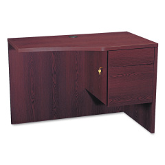 HON 10500 Series Curved Return, Right, 42w x 18 to 24d x 29.5h, Mahogany (105817RNN)