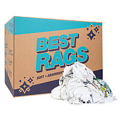 R2-w50 T-shirt Reclaimed Rags White 50lb Box (R2-W50-50)