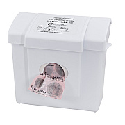 HOSPECO Combination Receptacle Dispenser, White Plastic, 11.5"x9.75"x5.625", 1 Each, 6/mc (CDW)