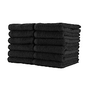 Cotton Jr. Salon Towel 16x27 Black, Case Of 180 (BBJ-1627-2.5BLK-CS)