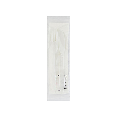 Medium Pp Fork Knife Napkin 12x13 Salt Pepper White (250 Per Case), Case Of 250 (CKPPMW102)