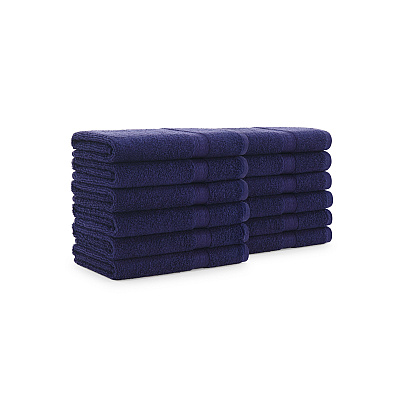 True Color Hand Towel 16x27 Navy, Pack Of 12 (P-HAND-NAVY)