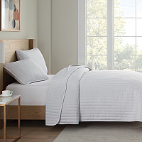 Host & Home Brushed Microfiber Quilt Set King White, 1 Set (P-MFQT-KSET-WH)