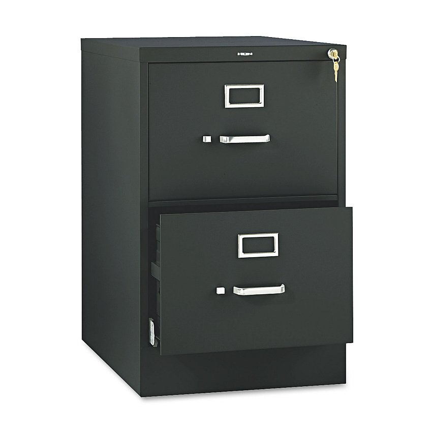 HON 510 Series Vertical File, 2 Legal-Size File Drawers, Black, 18.25" x 25" x 29" (HON512CPP)