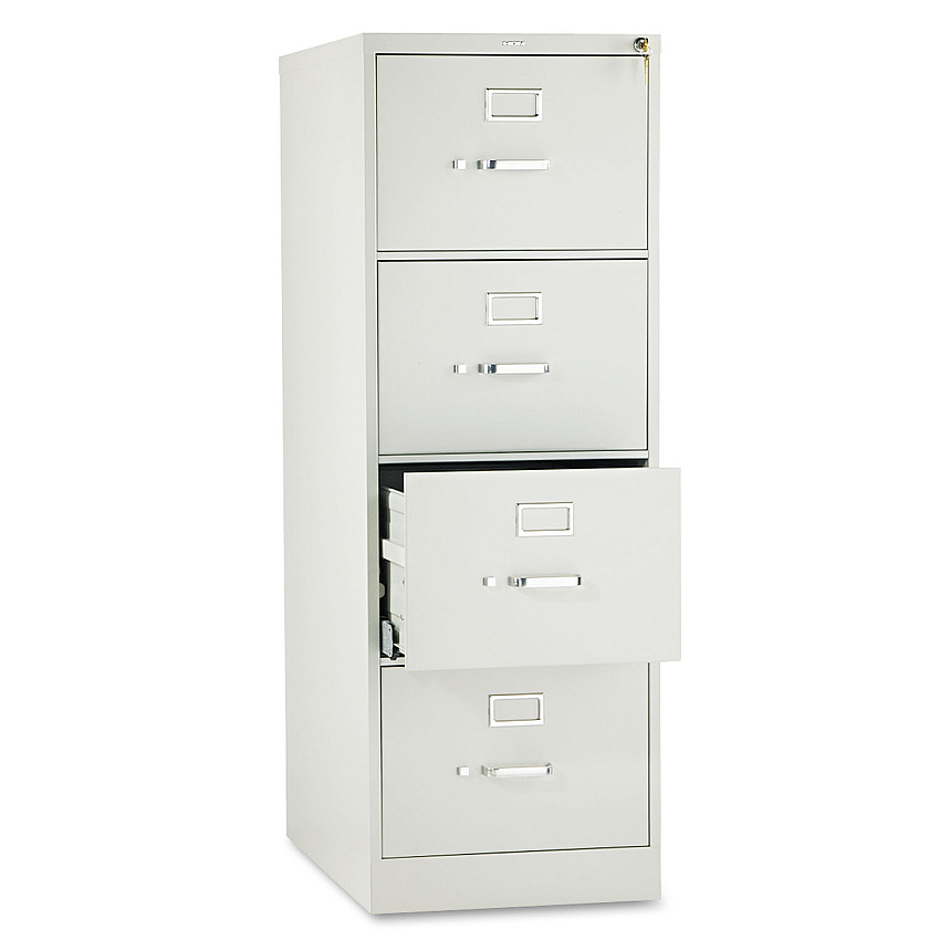 HON 510 Series Vertical File, 4 Legal-Size File Drawers, Light Gray, 18.25" x 25" x 52" (HON514CPQ)