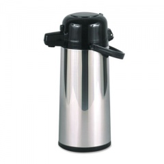 Hormel Commercial Grade 2.2 L Airpot, with Push-Button Pump, Stainless Steel/Black (PAE22B)