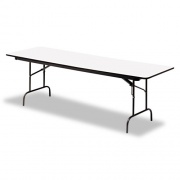 Iceberg OfficeWorks Commercial Wood-Laminate Folding Table, Rectangular Top, 60w x 30w x 29h, Gray/Charcoal (55217)