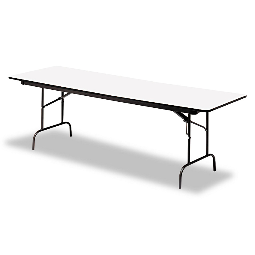 Iceberg OfficeWorks Commercial Wood-Laminate Folding Table, Rectangular, 60" x 30" x 29", Gray/Charcoal (ICE55217)