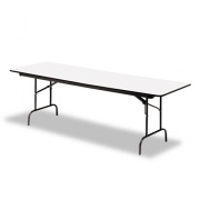 Iceberg OfficeWorks Commercial Wood-Laminate Folding Table, Rectangular Top, 72w x 30d x 29h, Gray/Charcoal (55227)
