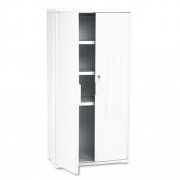 Iceberg Rough n Ready Storage Cabinet, Three-Shelf, 33w x 18d x 66h, Platinum (92553)