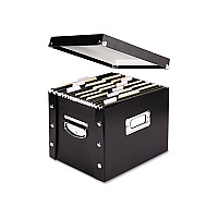Snap-N-Store File Box, Letter Files, 11.75" x 9.75" x 9.5", Black (IDESNS01533)
