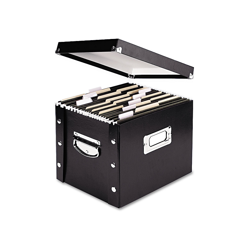 Snap-N-Store File Box, Letter Files, 11.75" x 9.75" x 9.5", Black (IDESNS01533)