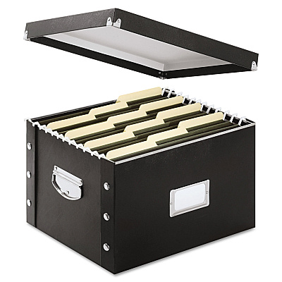 Snap-N-Store File Box, Letter/Legal Files, 16.25" x 9.75" x 13.25", Black (IDESNS01536)