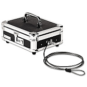 Vaultz Locking Cast Box with Tumbler Lock, 10 x 8.75 x 5, Plastic; Steel, Black and Chrome (IDEVZ01002)