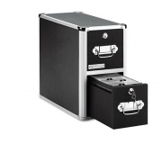 Vaultz Two-Drawer CD File Cabinet, Holds 330 Folders or 120 Slim/60 Standard Cases, Black (VZ01094)