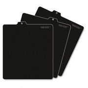 Vaultz A-Z CD File Guides, 1/3-Cut Top Tab, A to Z, 5 x 5.75, Black, 26/Set (VZ01176)