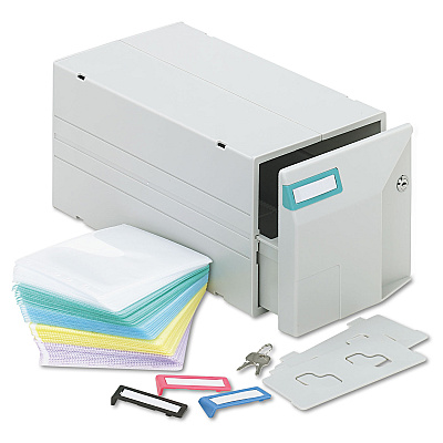 Innovera CD/DVD Storage Drawer, Holds 150 Discs, Light Gray (IVR39501)
