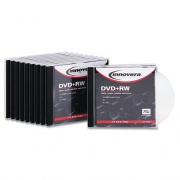 Innovera DVD+RW Rewritable Disc, 4.7 GB, 4x, Slim Jewel Case, Silver, 10/Pack (46846)