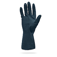 Proworks Neoprene Latex Blend Flock Lined 28 Mil Gloves Blk Lrg, 12 Pairs (GRFB-LG-1S)