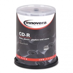 Innovera CD-R Recordable Disc, 700 MB/80min, 52x, Spindle, Silver, 100/Pack (77990)