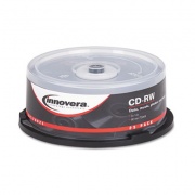 Innovera CD-RW Rewritable Disc, 700 MB/80 min, 12x, Spindle, Silver, 25/Pack (78825)