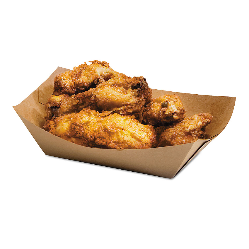 Bagcraft EcoCraft Food Trays, 3 lb Capacity, Natural, Paper, 500/Carton (BGC300699)