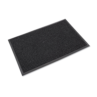 Crown Super-Soaker Wiper Mat with Gripper Bottom, Polypropylene, 36 x 120, Charcoal (CWNSSR310CH)