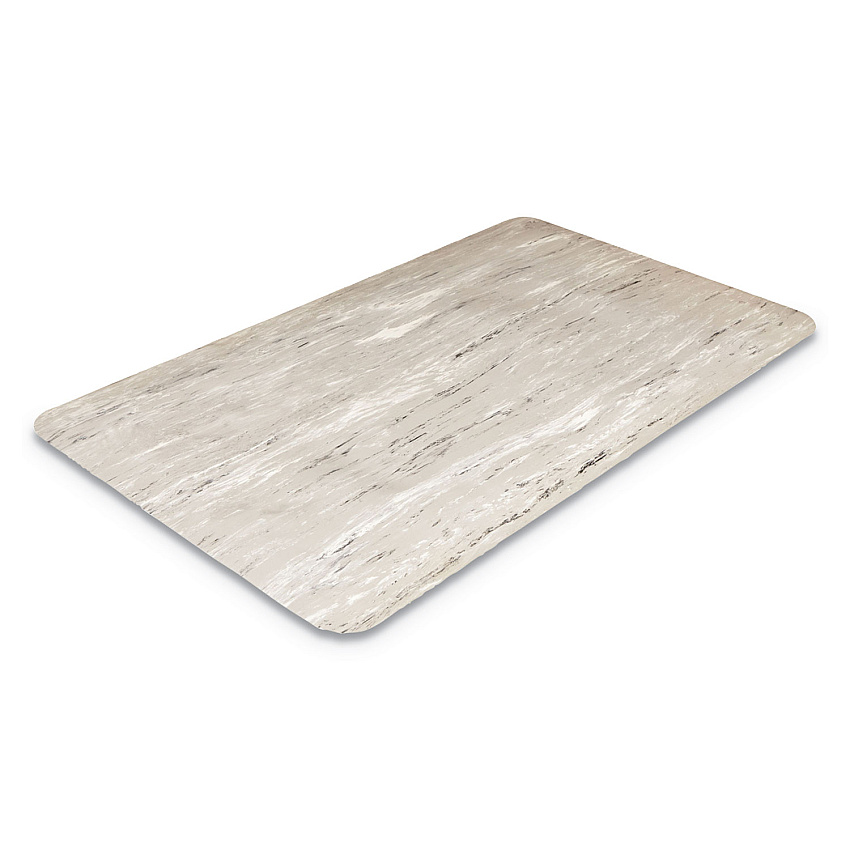 Crown Cushion-Step Marbleized Rubber Mat, 36 x 72, Gray (CWNCU3672GY)