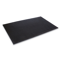 Crown-Tred Indoor/Outdoor Scraper Mat, Rubber, 35.5 x 59.5, Black (CWNTD0035BK)