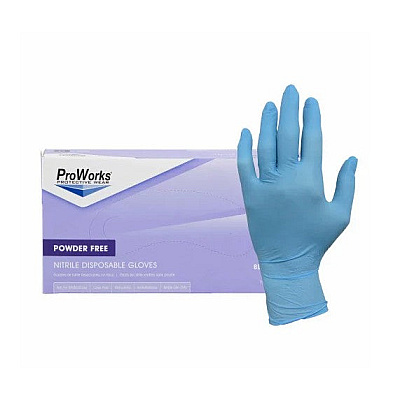 Proworks Nitrile Powder Free 3 Mil Industrial Grade Gloves Blue Xs - Case Of 1000 (GL-N103FXS)