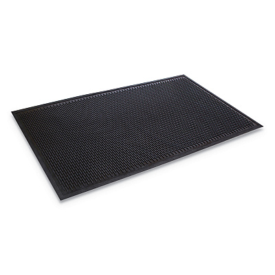 Crown-Tred Indoor/Outdoor Scraper Mat, Rubber, 43.75 x 66.75, Black (CWNTD0046BK)