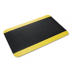 Crown Industrial Deck Plate Anti-Fatigue Mat, Vinyl, 36 x 60, Black/Yellow Border (CD0035YB)