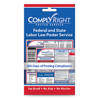 ComplyRight Labor Law Poster Service, "State/Federal Labor Law", 4 x 7 (COS098433)
