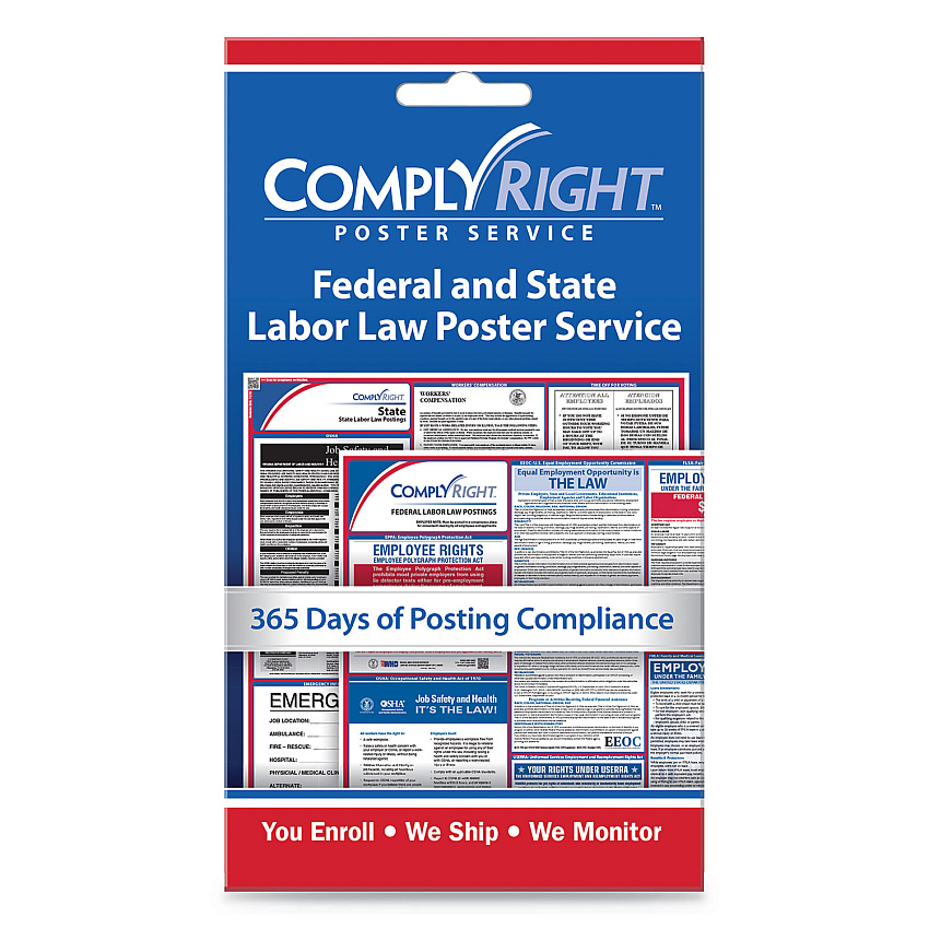 ComplyRight Labor Law Poster Service, "State/Federal Labor Law", 4 x 7 (COS098433)