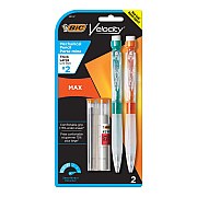 BIC Velocity Max Pencil, 0.9 mm, HB (#2), Black Lead, Assorted Barrel Colors, 2/Pack (BICMPMX9P21)