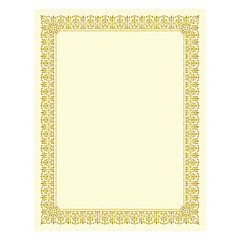 Southworth Premium Certificates, 8.5 x 11, Ivory/Gold with Fleur Gold Foil Border, 15/Pack (SOUCTP1V)