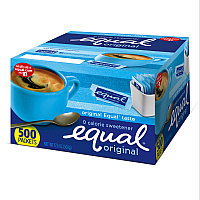 Equal Zero Calorie Sweetener, 0.035 oz Packets, 500/Box (EQL20008699)