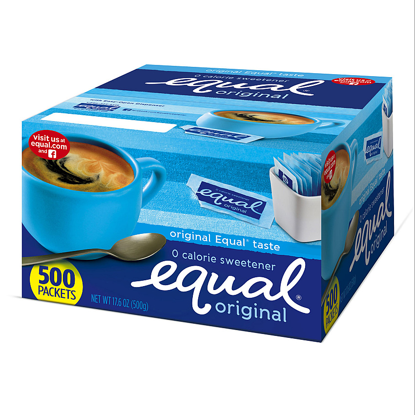 Equal Zero Calorie Sweetener, 0.035 oz Packets, 500/Box (EQL20008699)