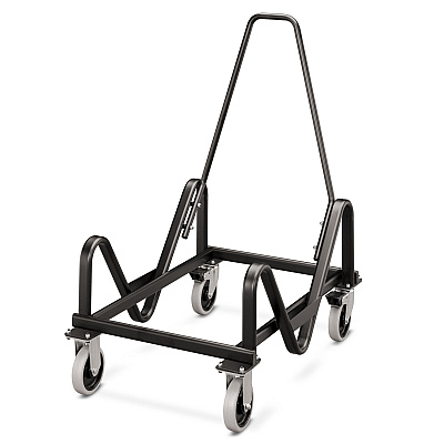 HON Olson Stacker Series Cart, Metal, 21.38" x 35.5" x 37", Black (HON4043T)