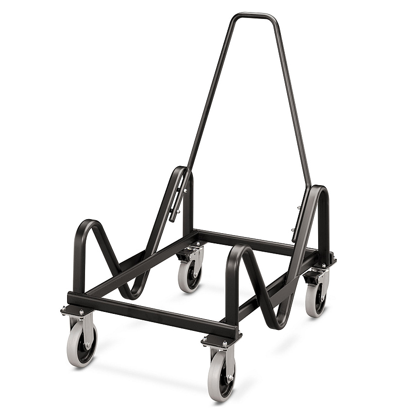 HON Olson Stacker Series Cart, Metal, 21.38" x 35.5" x 37", Black (HON4043T)