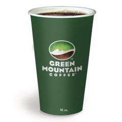 Green Mountain Coffee Roasters Roasters Roasters Paper Hot Cups, 16 oz, Green Mountain Design, Multicolor, 1,000/Carton (93768)