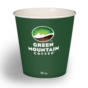 Green Mountain Coffee Roasters Roasters Roasters Paper Hot Cups, 10 oz, Green Mountain Design, Multicolor, 1,000/Carton (93767)